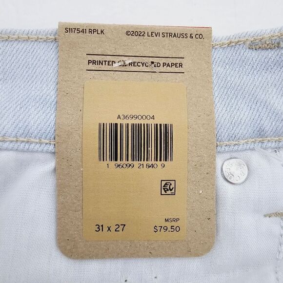 New! Levi's Silvertab High Waisted Mom Jean Light Wash Tapered Leg Jeans - Picture 13 of 15